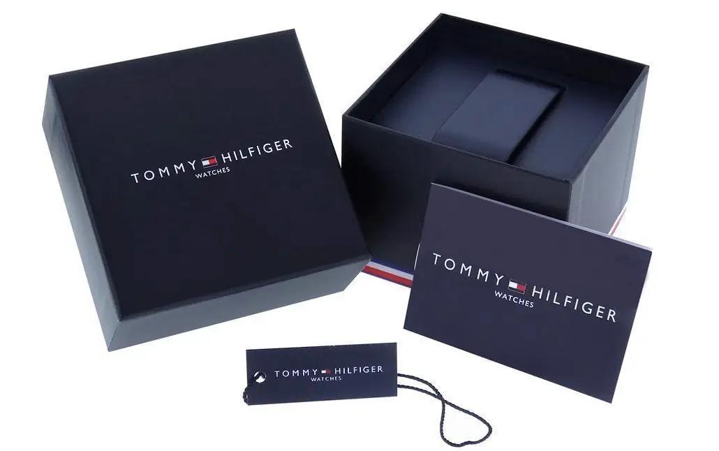 Tommy Hilfiger nahkrihmaga meestekvarts kell – detailne vaade