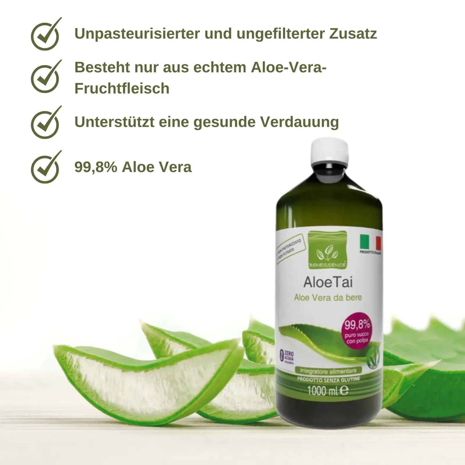 Benessence Aloe Vera mahl 3 L — puhas naturaalse tekstuuriga – lisavaade
