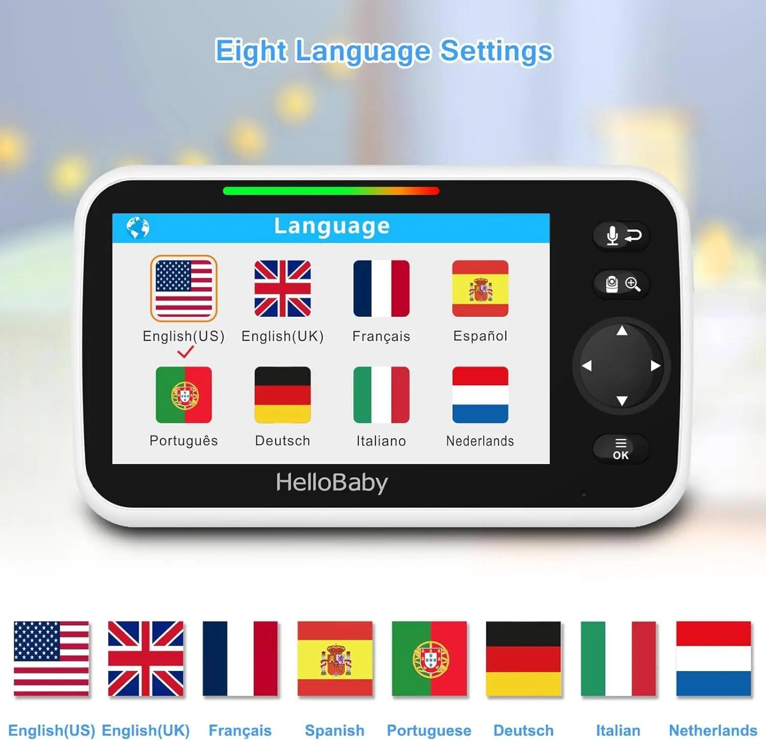 HelloBaby lapsehoidja kaamera 5″ ekraaniga – pilt 7