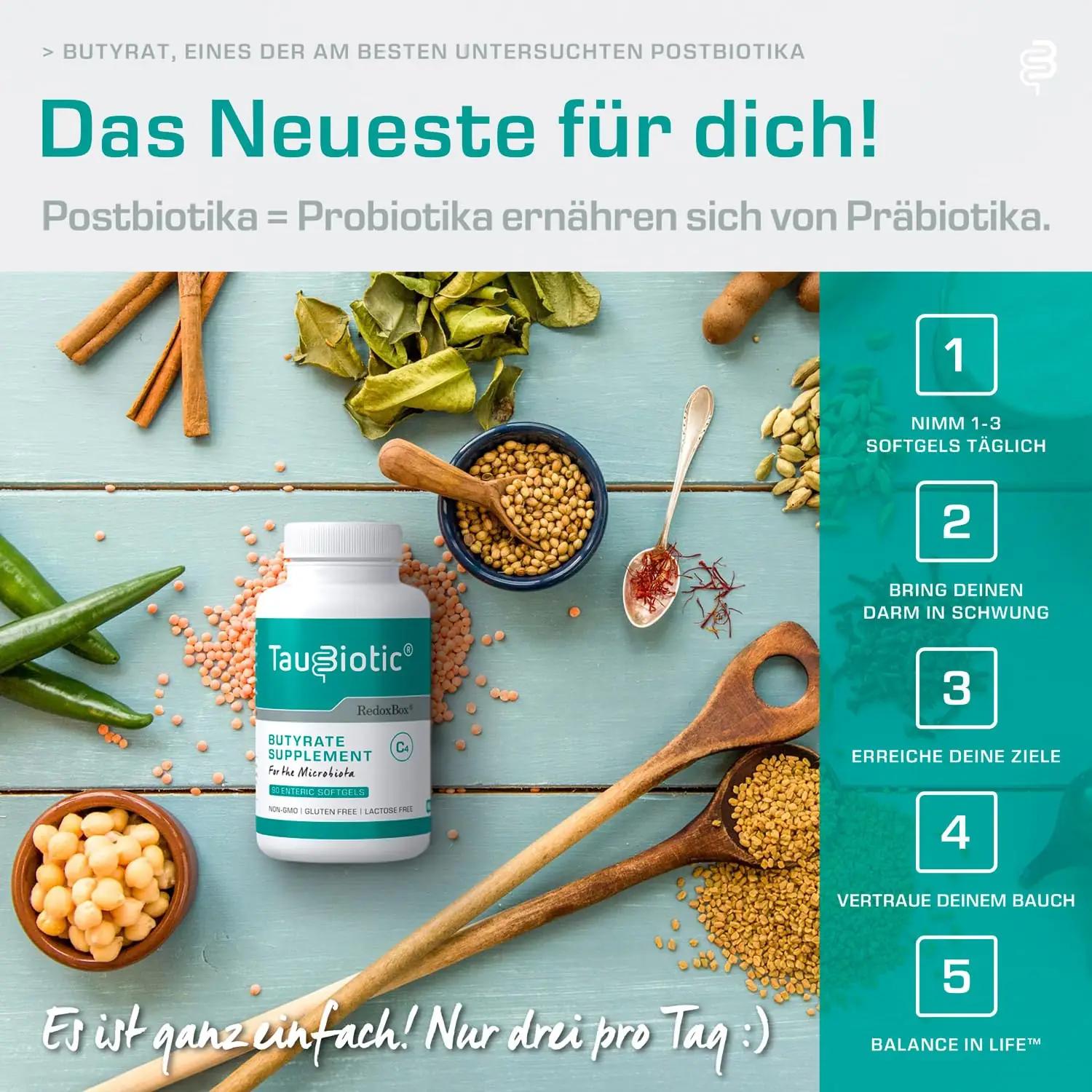 RedoxBox TauBiotic® butüraat 500 mg – toetav pehme kapsel – pilt 7