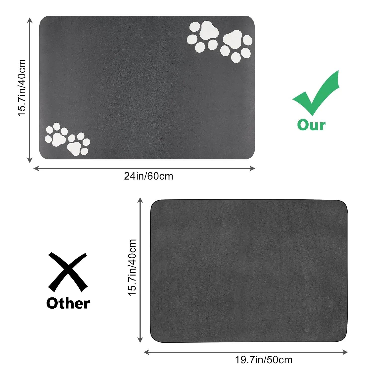 Lurowo vastupidav ja imav lemmikloomade söömatava matt 40×60 cm – pilt 6