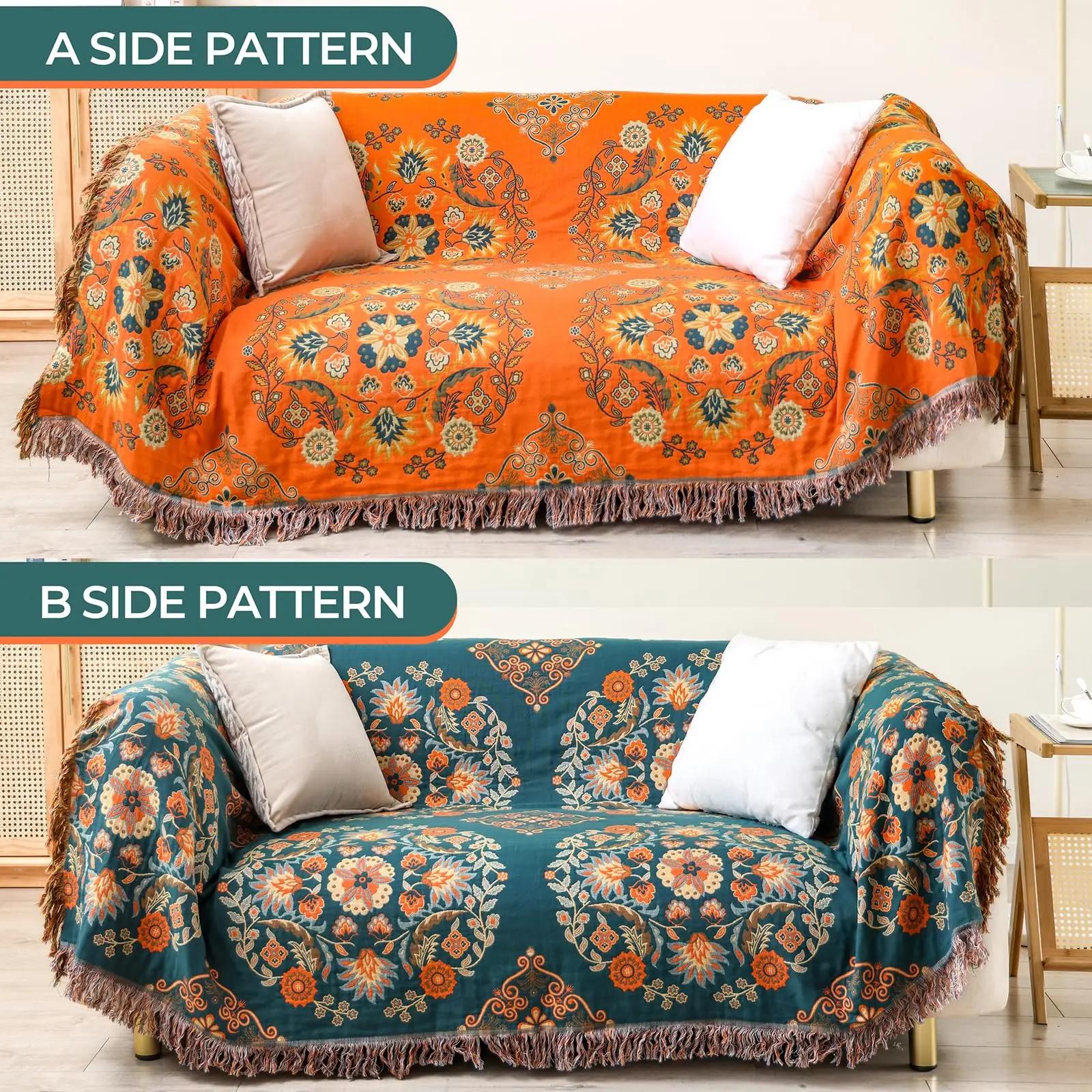 HOORDRY puuvillane päevatekk 150×200 cm — boho muster – kasutusnäide