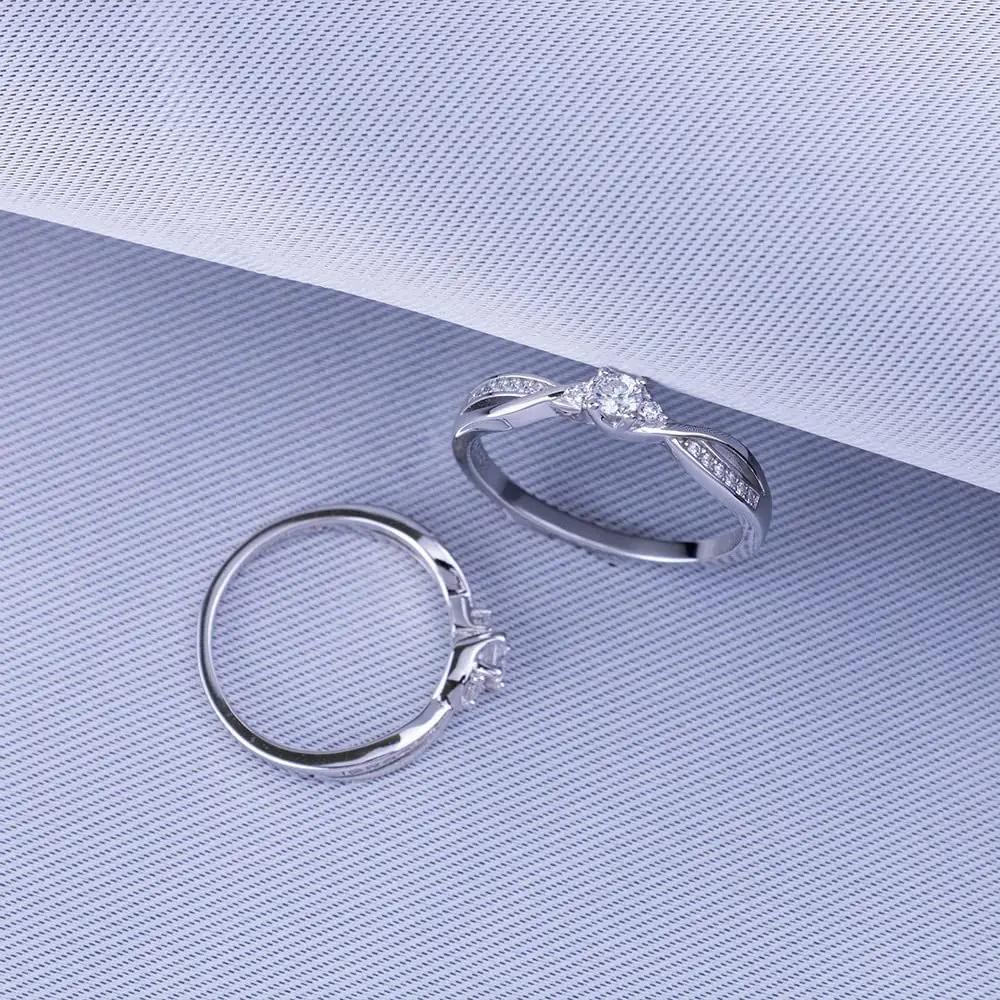 SILVEGO hõbedane kihlasõrmus Swarovski tsirkooniga — elegantne – pilt 8