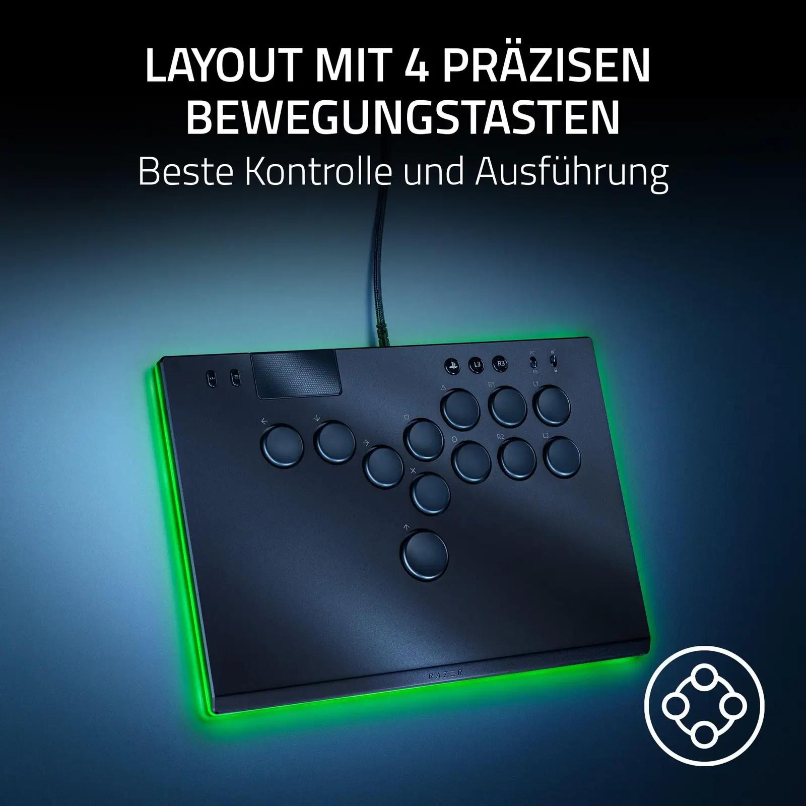Razer Kitsune ergonoomiline portatiivne arcade-controller PS5 ja – detailne vaade
