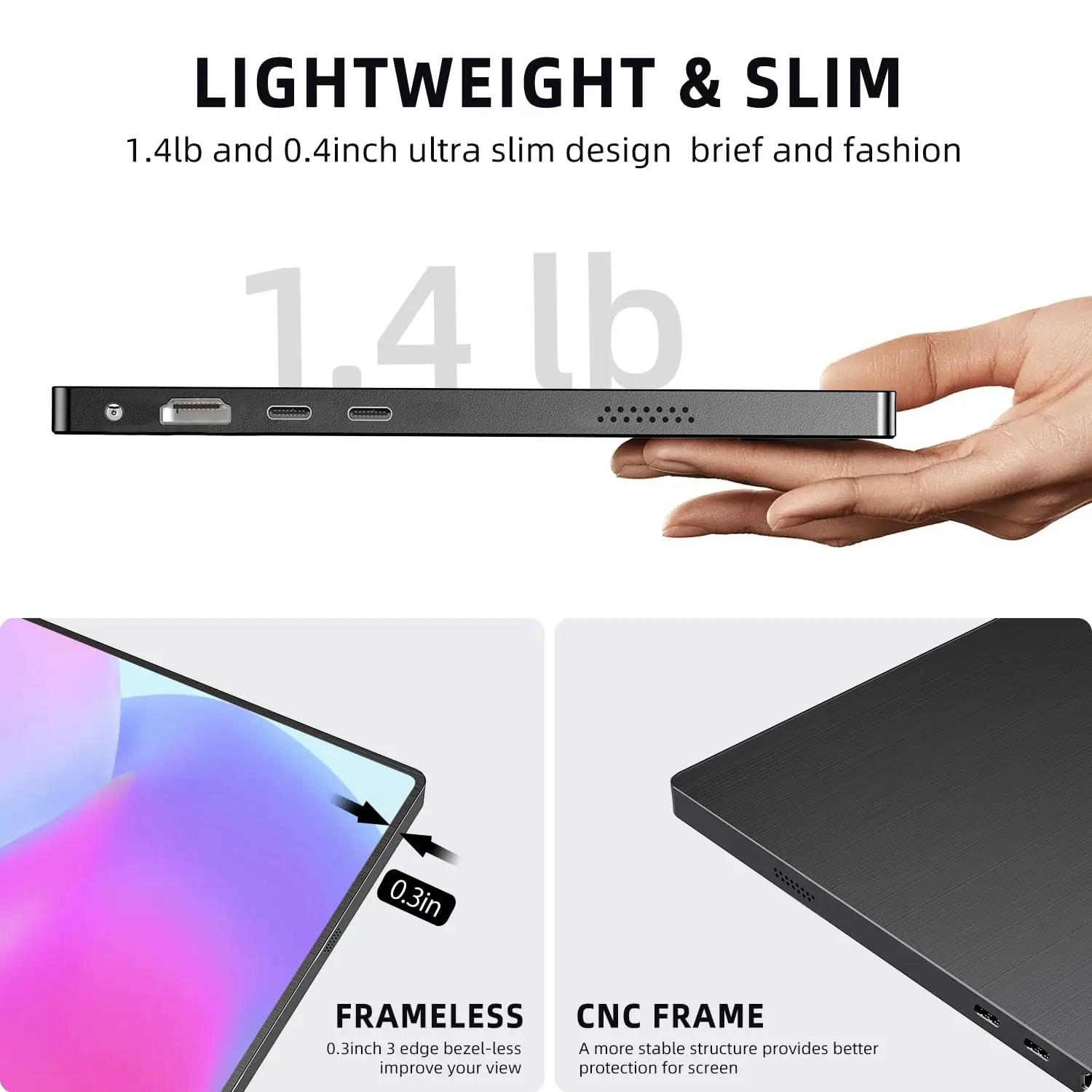 UPERFECT 15,6″ kaasaskantav Full HD IPS-ekraan – nutikas lisakuva – lisavaade