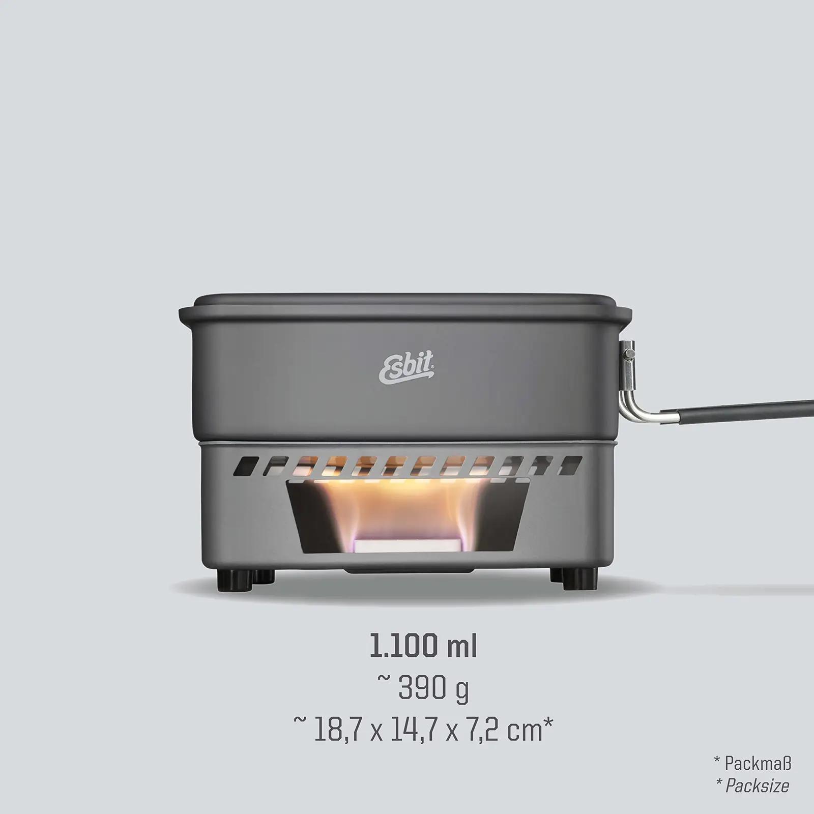 Esbit kerge alumiiniumist matkapliit 1100 ml – kasutusnäide