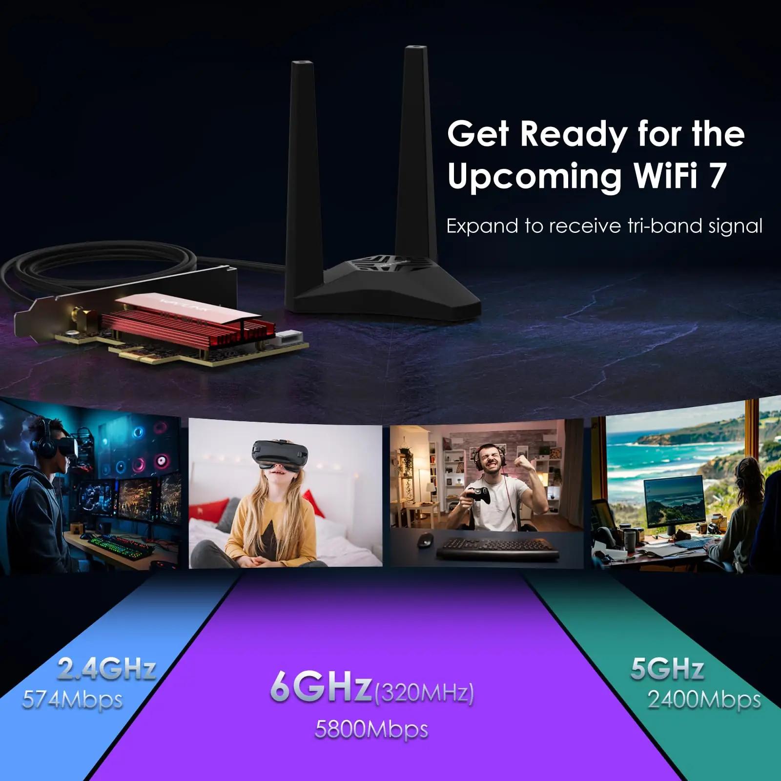 WAVLINK tugev WiFi 7 PCIe kaart – kiire ühendus ja stabiilsus – kasutusnäide