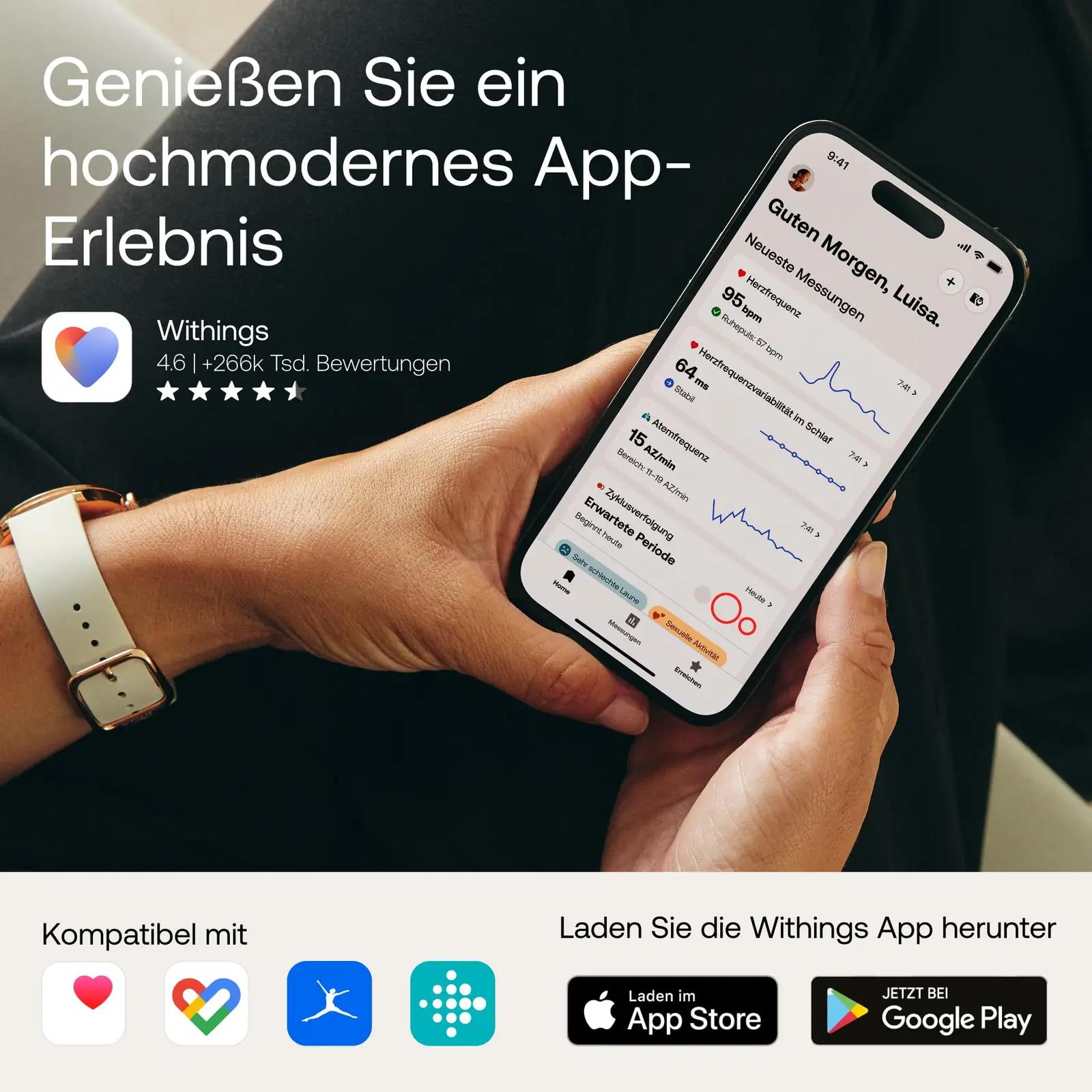 Withings roostevaba hübriidsõrmuslik nutikell — elegantne 37mm – pilt 7