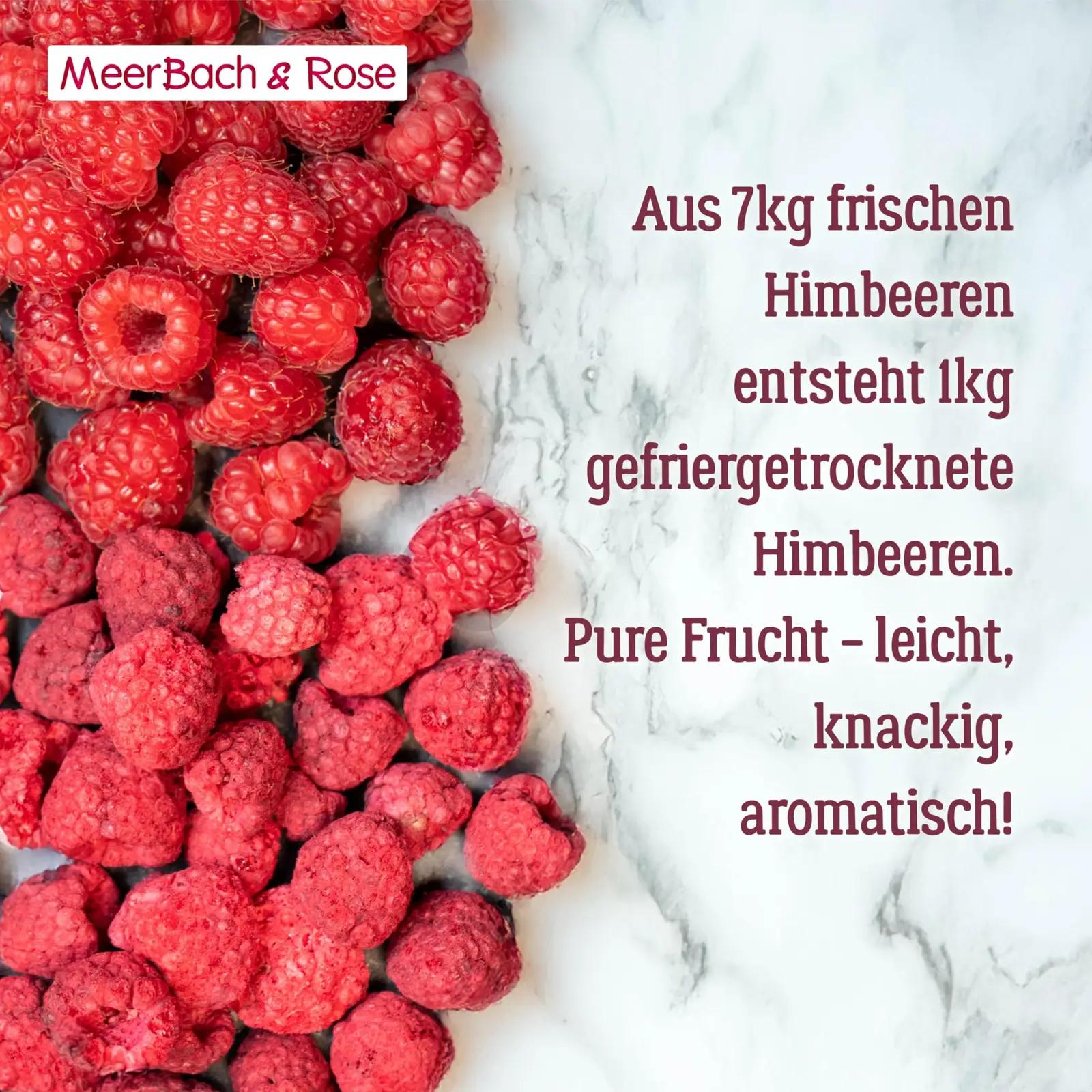 MeerBach & Rose küpsetatud maasikad 500g — looduslik maius – pakend ja tarvikud