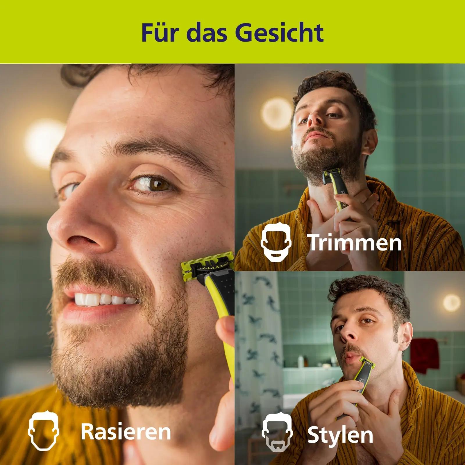 Philips OneBlade 360 Face — mitmeotstarbeline habeme- ja – pakend ja tarvikud