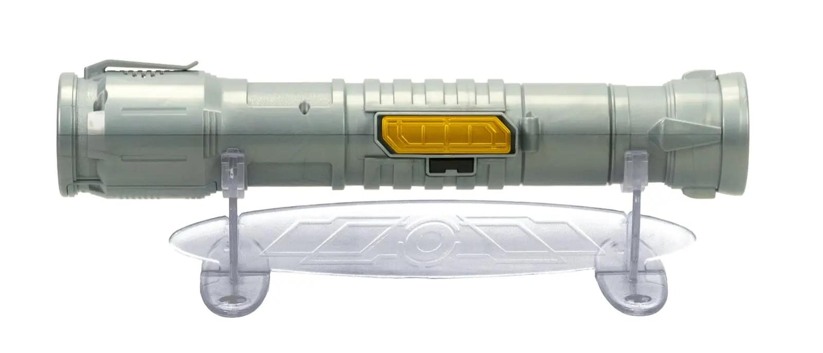 Power Saber rohelise plastikust lasersulgur – kasutusnäide