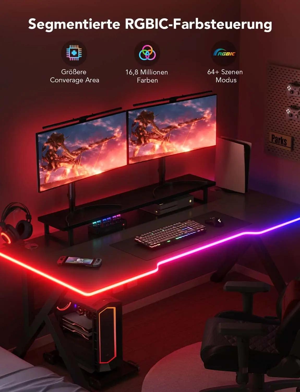 Govee mängu-neon LED-riba 3m — painduv RGBIC dekor – pakend ja tarvikud
