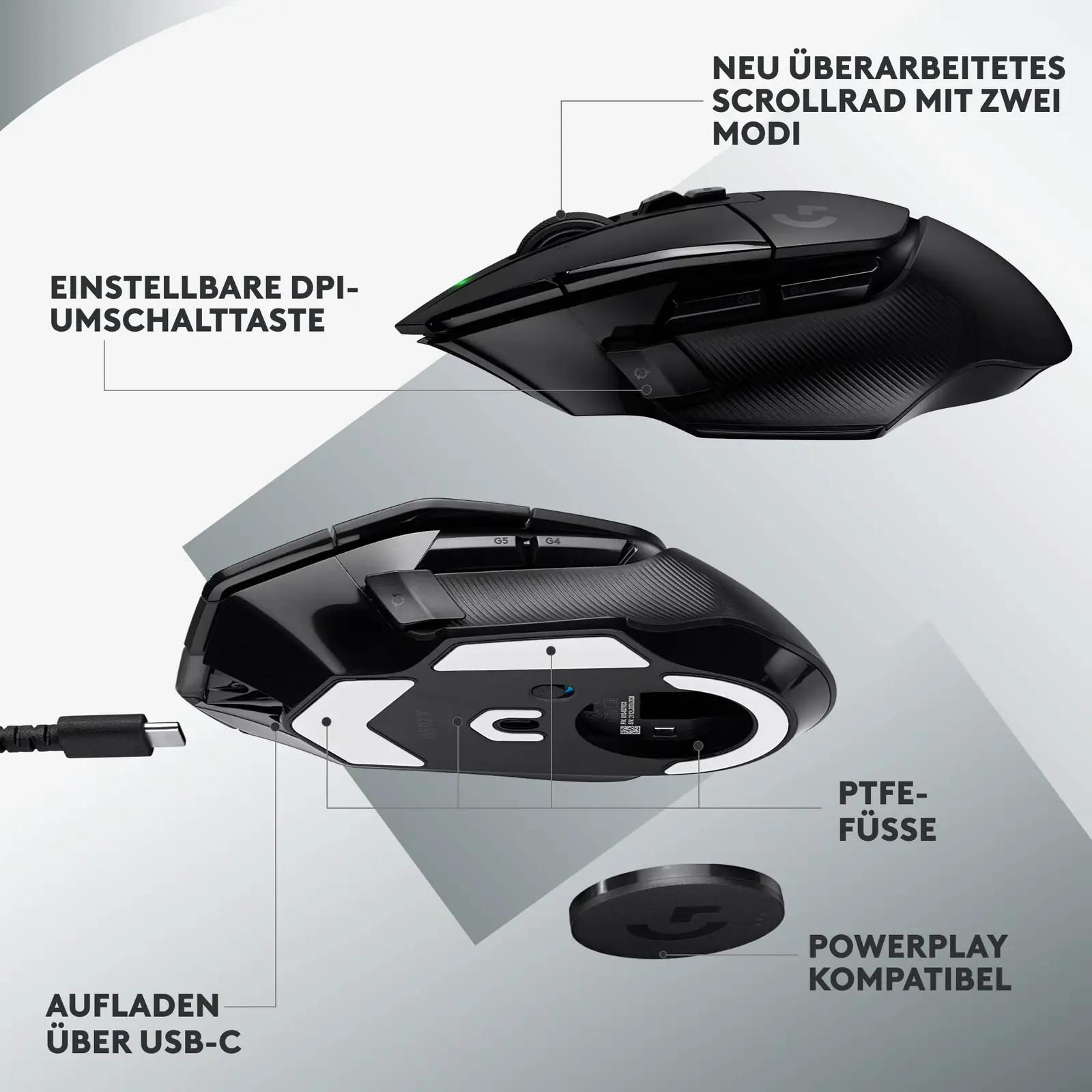Logitech G elegantne mänguhiir G502 X LIGHTSPEED — täpne ja kerge – lisavaade