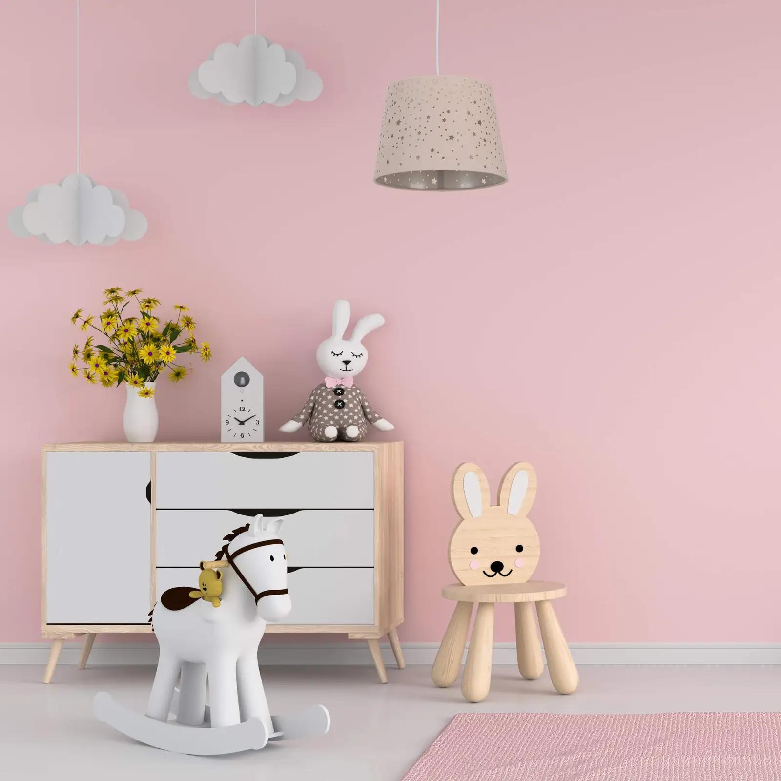 Relaxdays roosa lastenurkade ripats-lamp – detailne vaade
