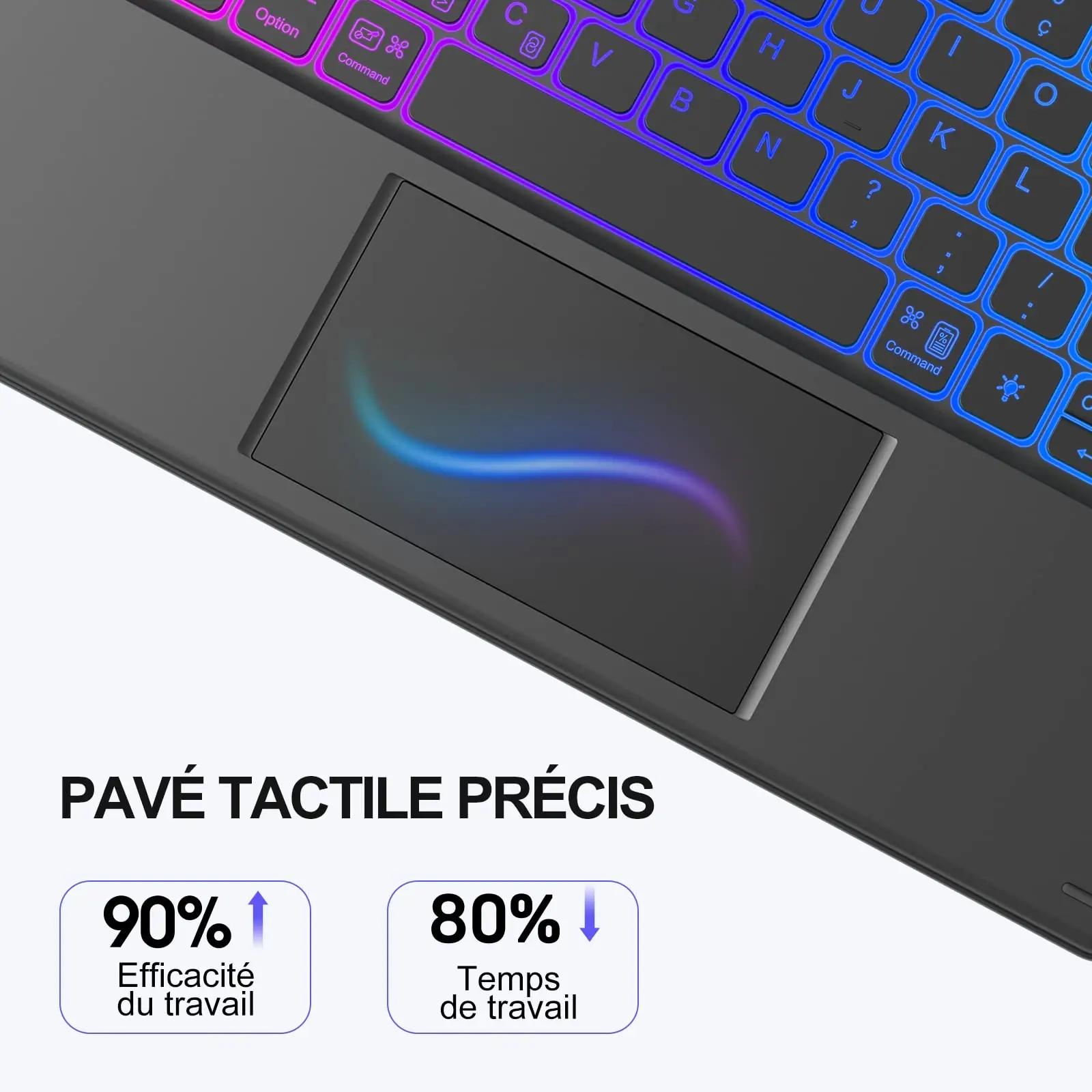 Earto stiilne iPad Pro 12.9 klaviatuur koos LED-taustvalgustusega – pakend ja tarvikud