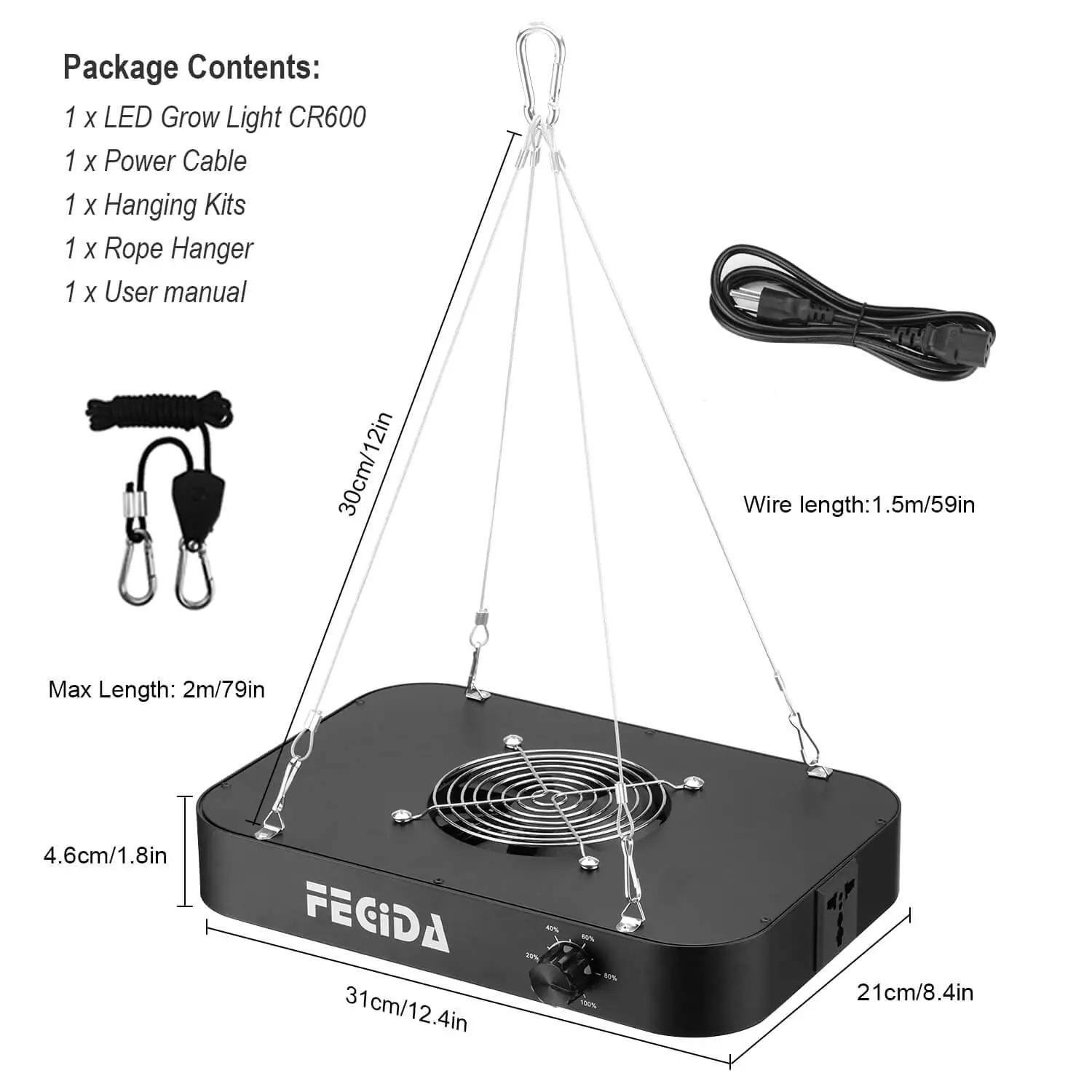 FECiDA LED-taimelamp 130W – täisspektriga kasvatuslahendus – pilt 7