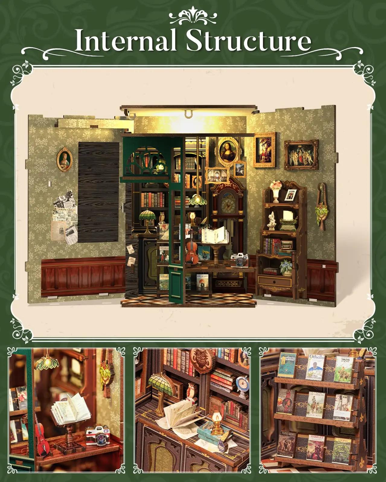 CUTEBEE puidust Book Nook komplekt – käsitöö ja dekoratsioon – pilt 6