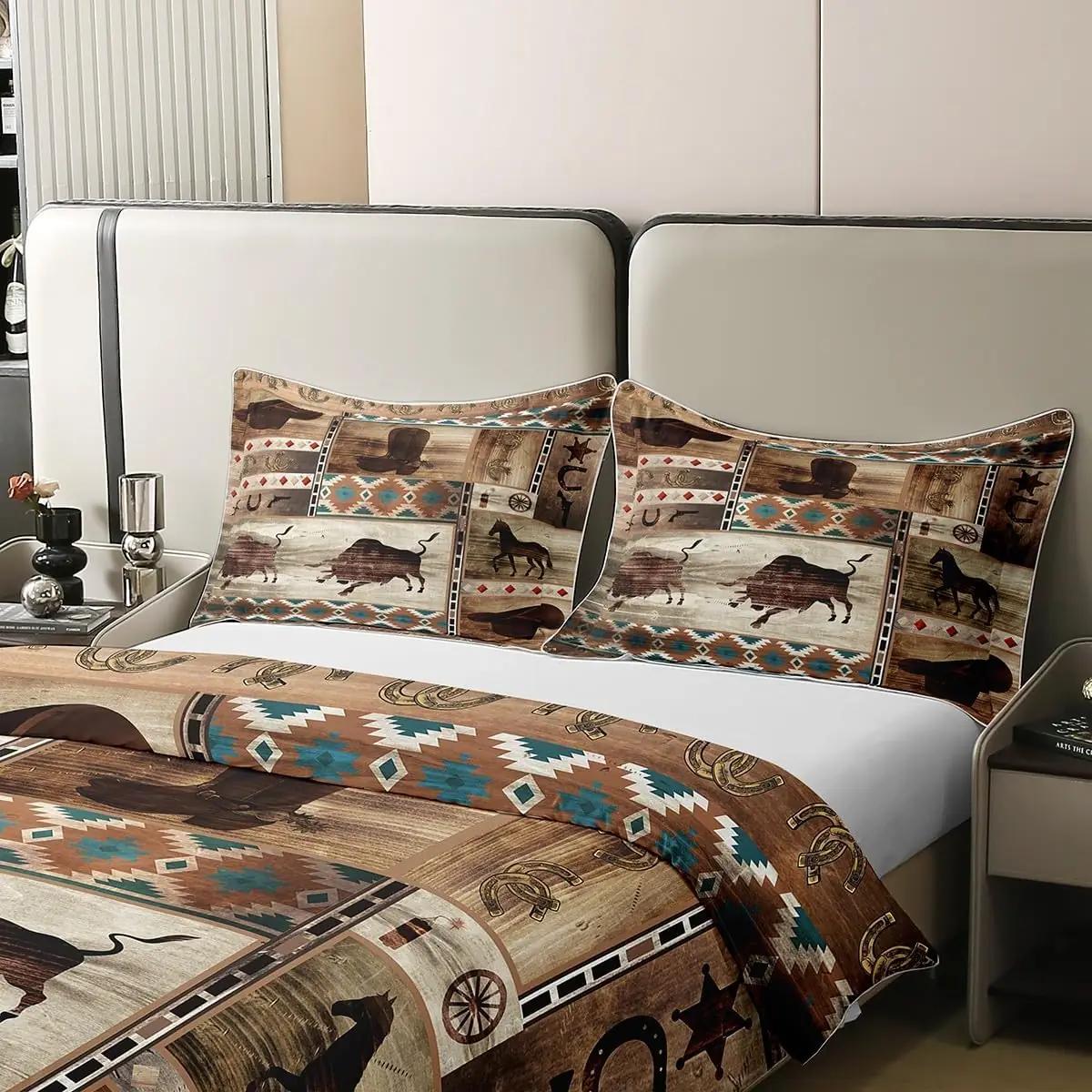 Homewish puuvillane rustikaalne voodipesukomplekt 200×200 cm – kasutusnäide
