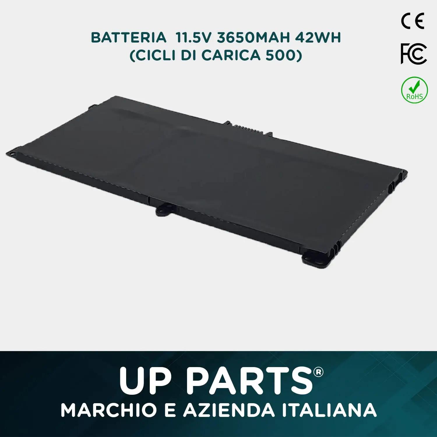 UP PARTS vastupidav sülearvutiaku BK03XL – 42 Wh aku – pakend ja tarvikud