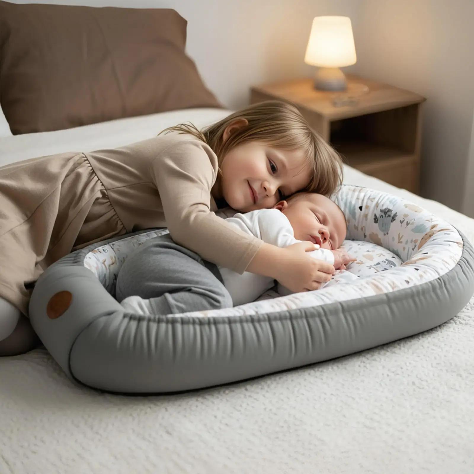 Totsy Baby pehme puuvillane babynest 90×50 cm Eulen – pilt 6