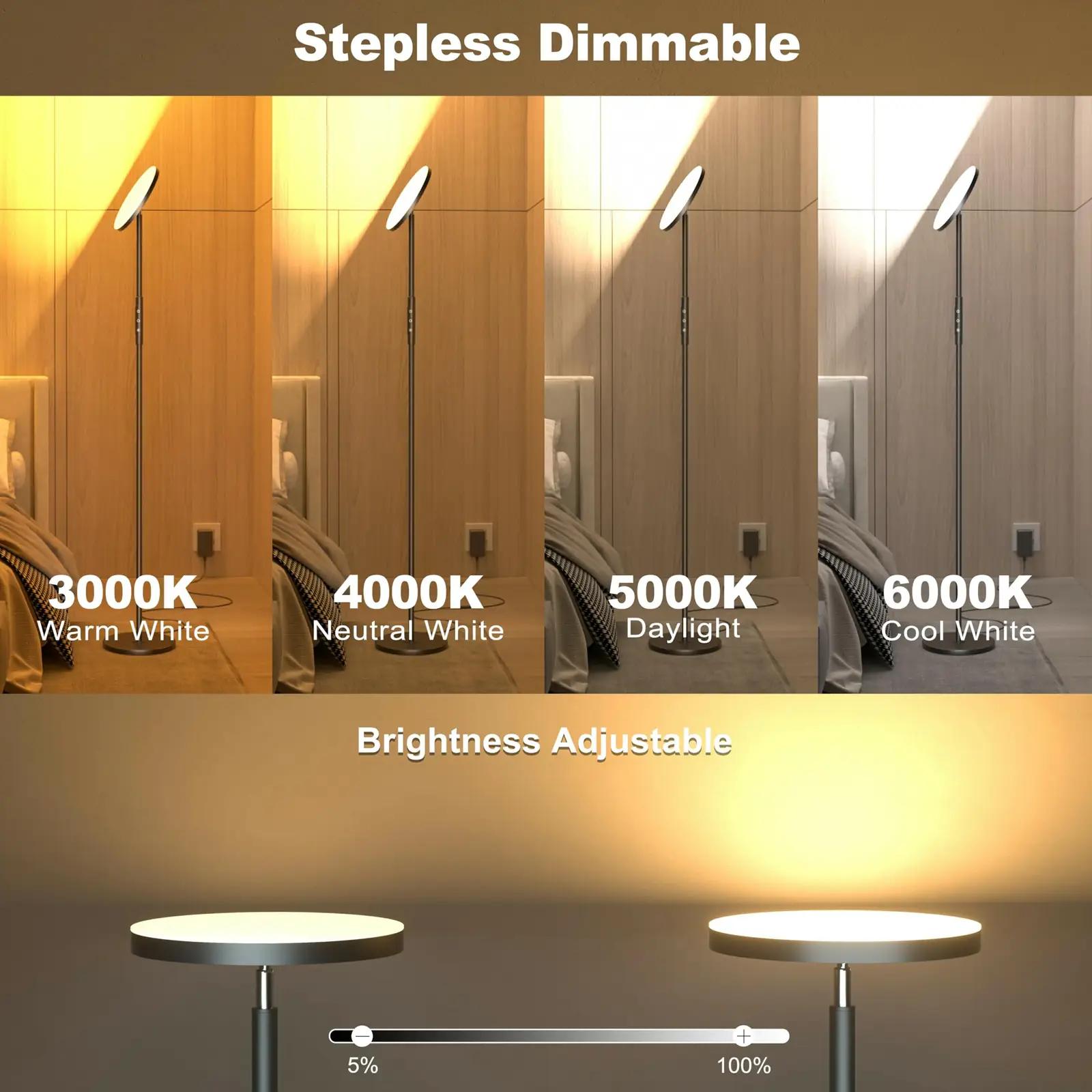 Yikuneng modernne LED-lamp 36W — eredas valguses lugemiseks – detailne vaade