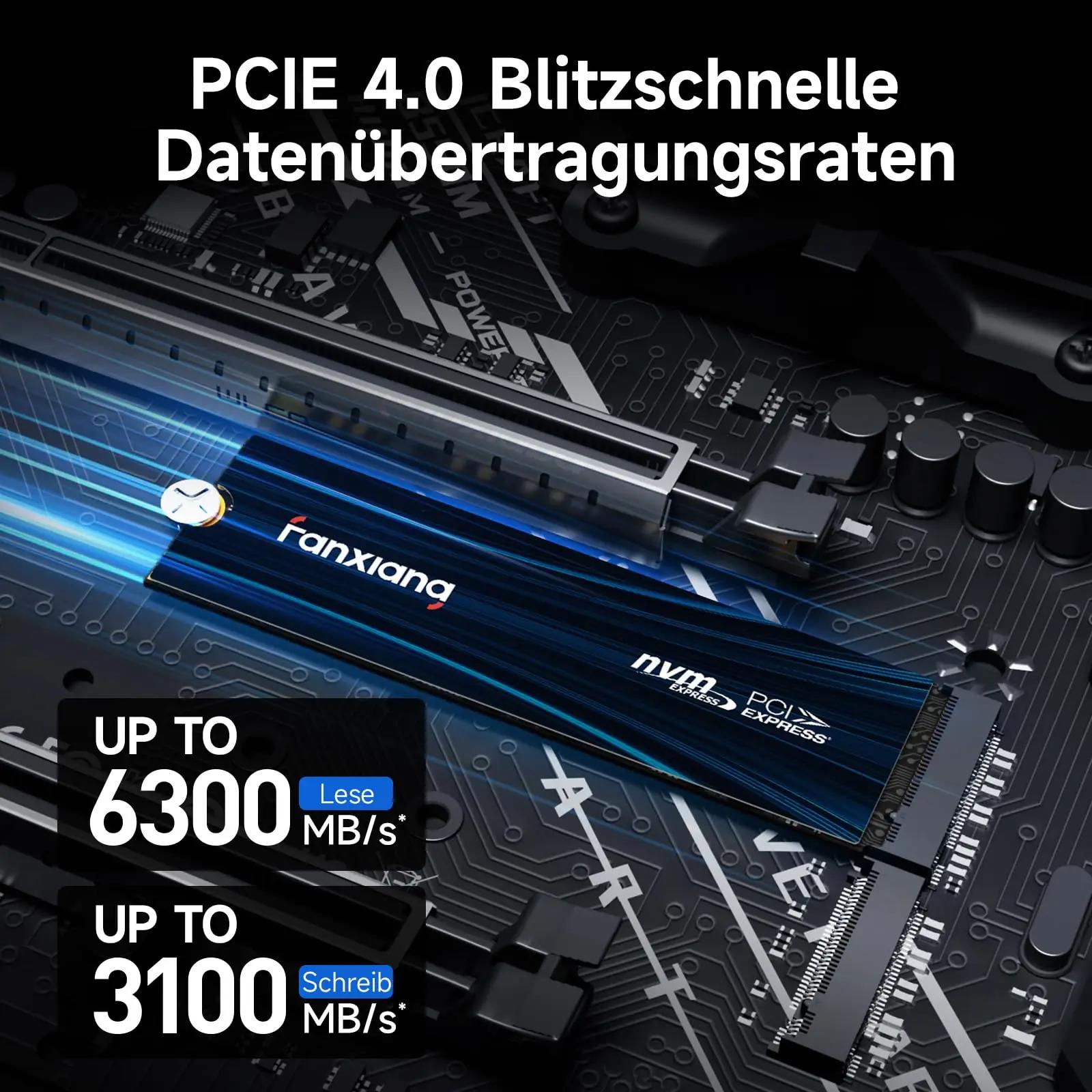 fanxiang kõrge jõudlusega NVMe SSD 500GB – kiire mängukõvaketas – pakend ja tarvikud