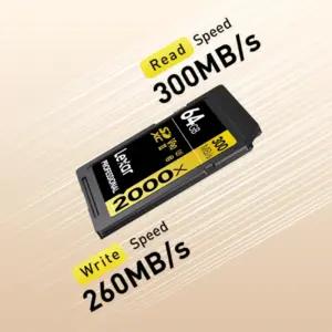 Lexar LSD2000064G-BNNAG mälukaardid – detailne lähivaade