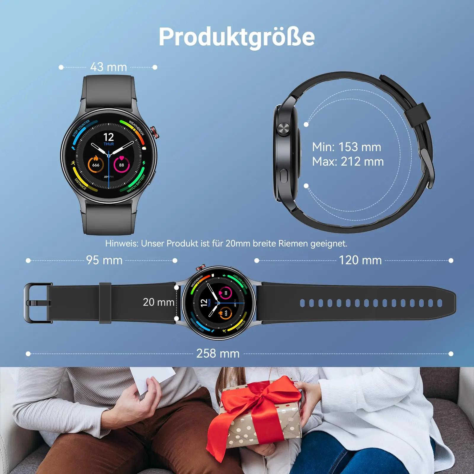 Fitpolo stiilne AMOLED nutikell – veekindel ja kingitusideeks – pilt 8