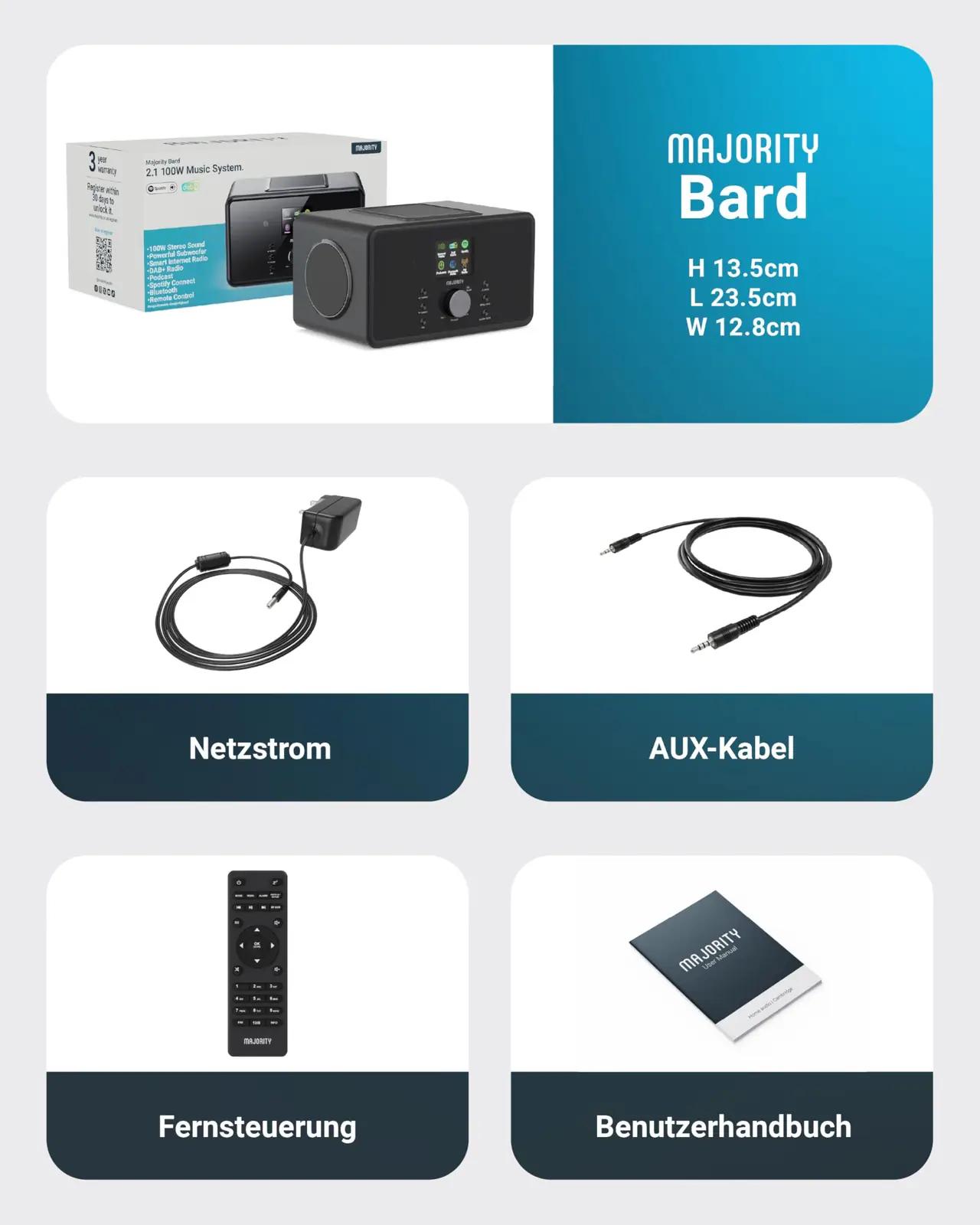MAJORITY kvaliteetne köögiradio Bard – võimas 2.1 subwoofer – pilt 7