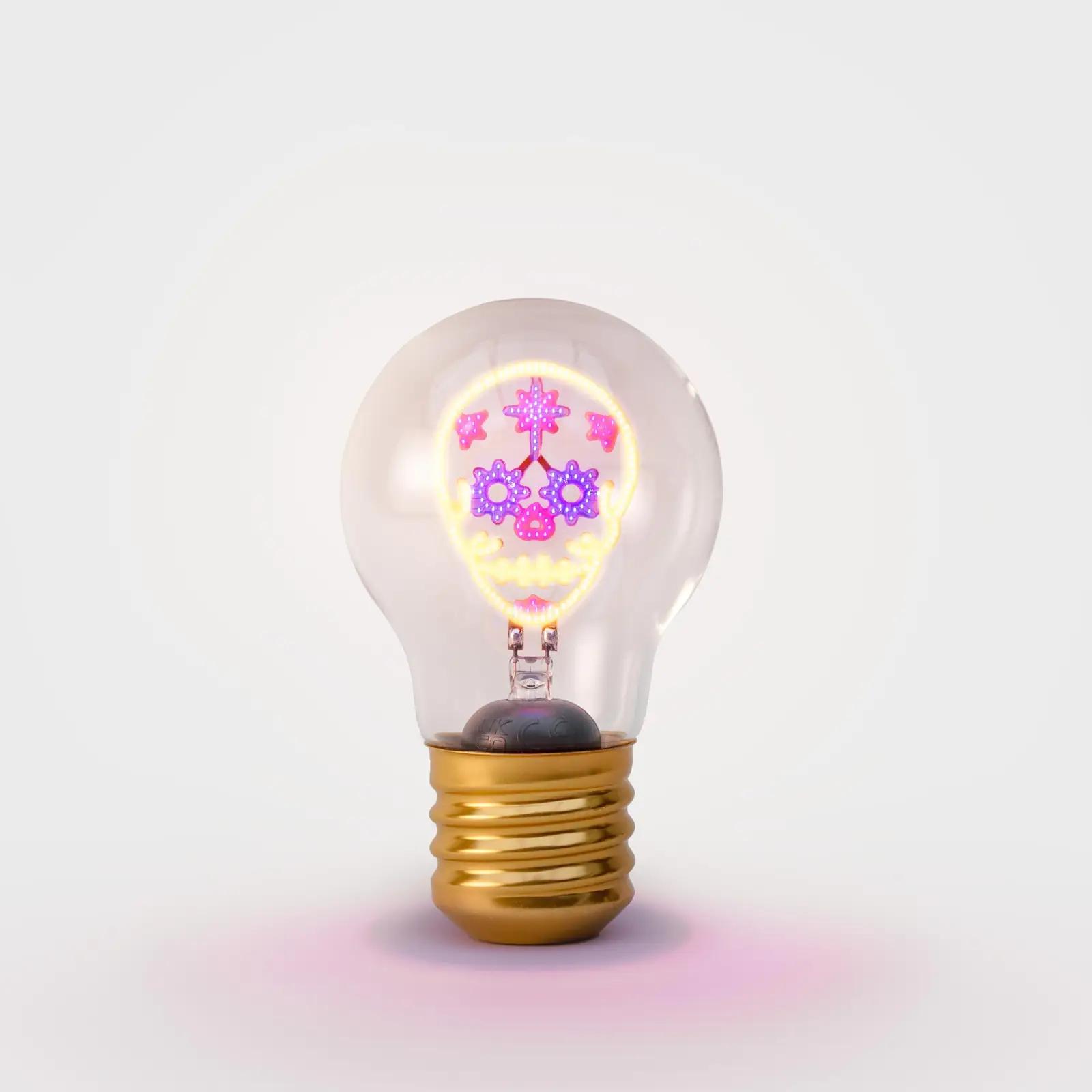 SUCK UK Totenkopf LED-lamp – kandva vintage-dekori efekt – lisavaade