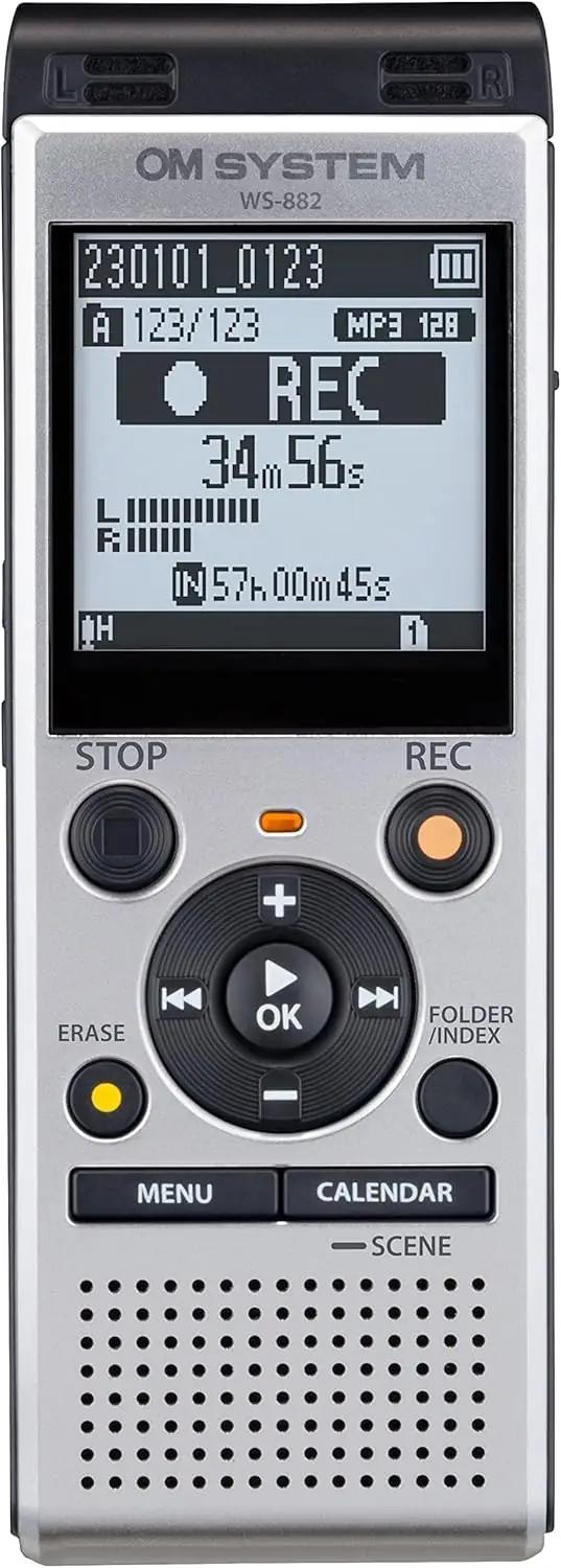 OM SYSTEM WS-882 SILVER digitaalsed diktofonid – toote esivaade