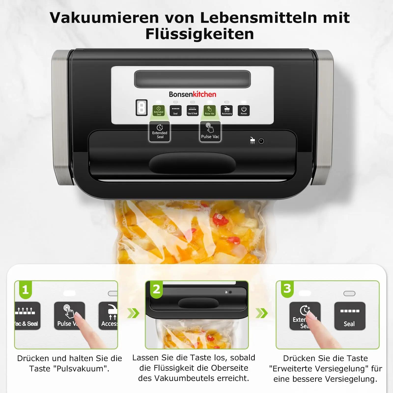 Bonsenkitchen roostevaba vaakumpakisija — kingitus kööki 15L/min – pilt 6