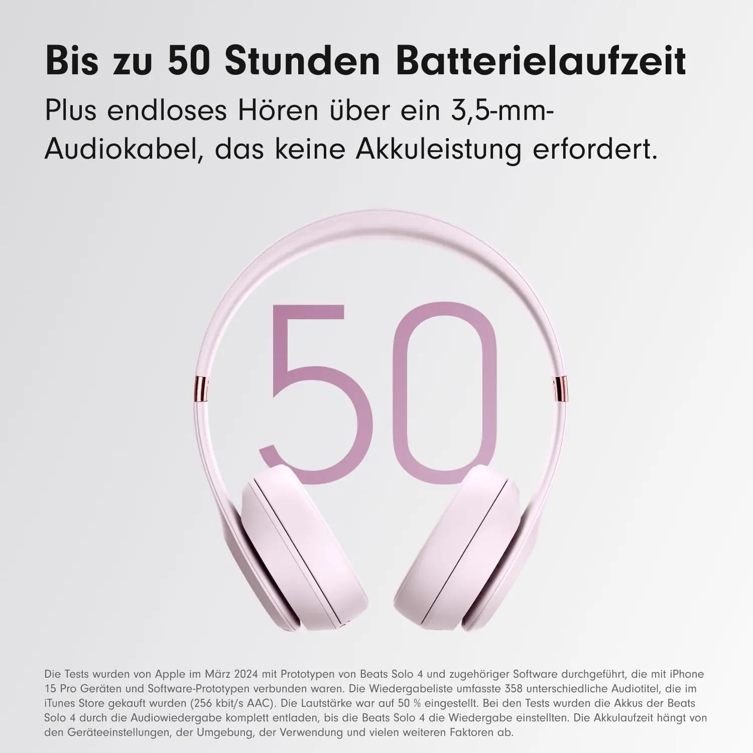 Beats Solo 4 roosa juhtmevaba on-ear kõrvaklapid mugavaks – pakend ja tarvikud
