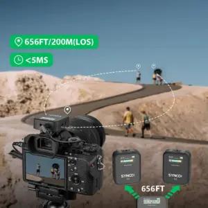 SYNCO G serie videokaamera tarvikud – detailne lähivaade