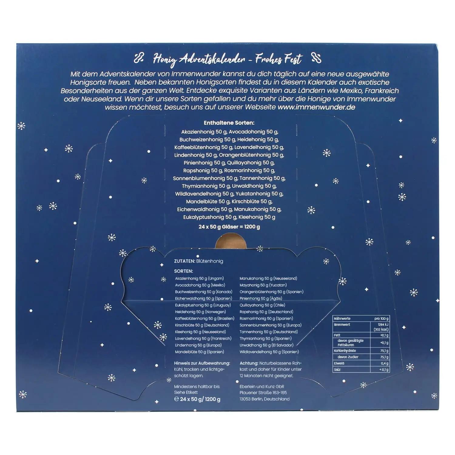 Immenwunder kvaliteetne adventi-honikarp — 24 x 50 g portsu – pilt 6