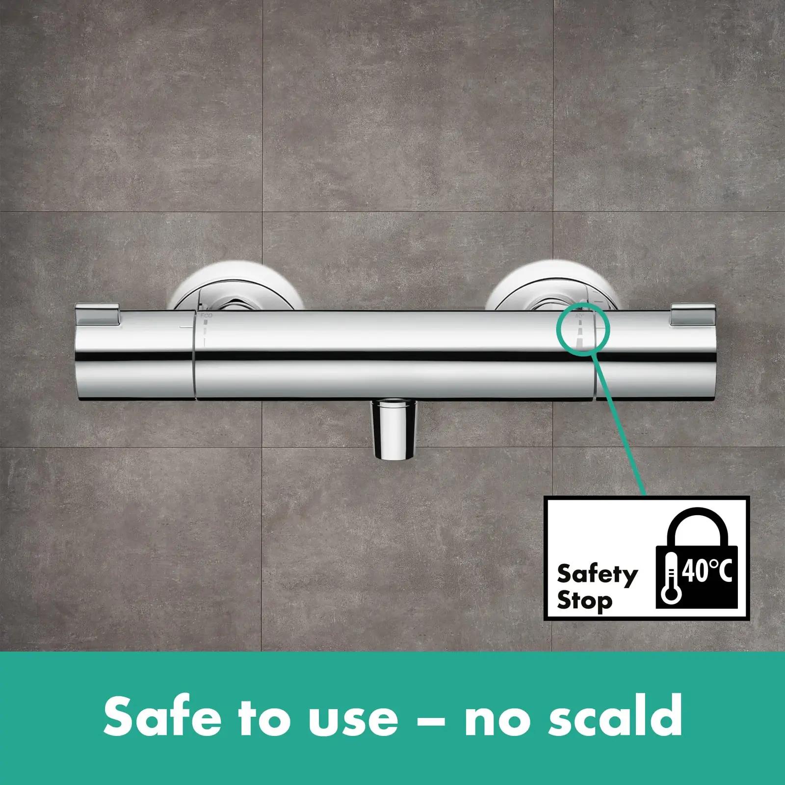 hansgrohe termostaadiga dušisegisti — ohutu ja vastupidav kroom – kasutusnäide