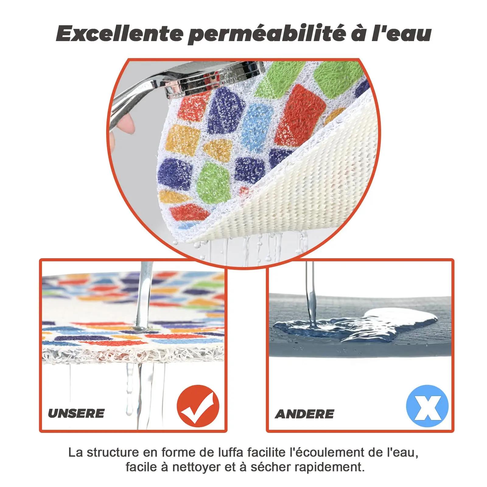 MACUNIN PVC dušimatt 60×60 cm – libisemiskindel ja pehme – pakend ja tarvikud