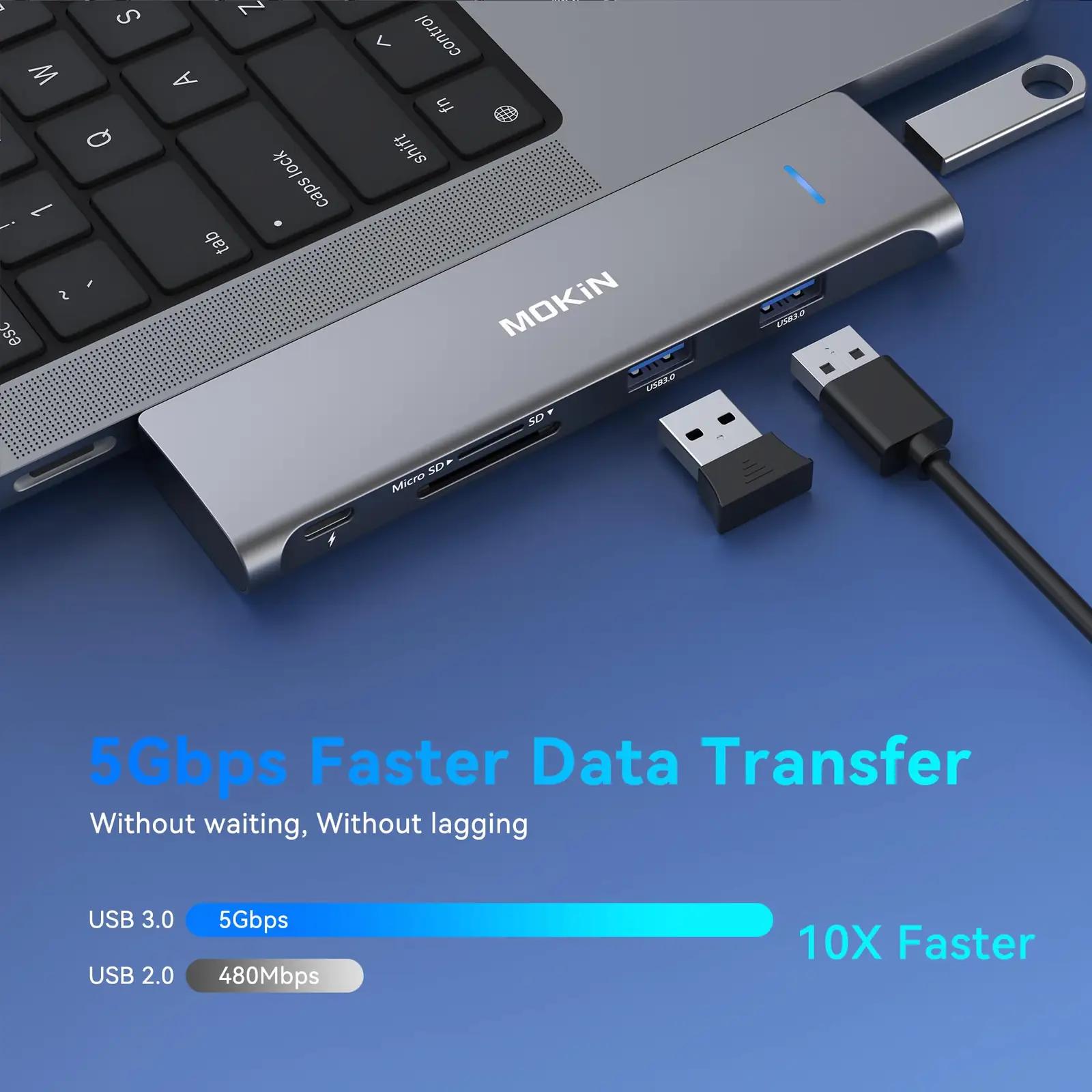 MOKiN alumiiniumist USB-C hub — mitmekülgne ühenduslahendus – kasutusnäide