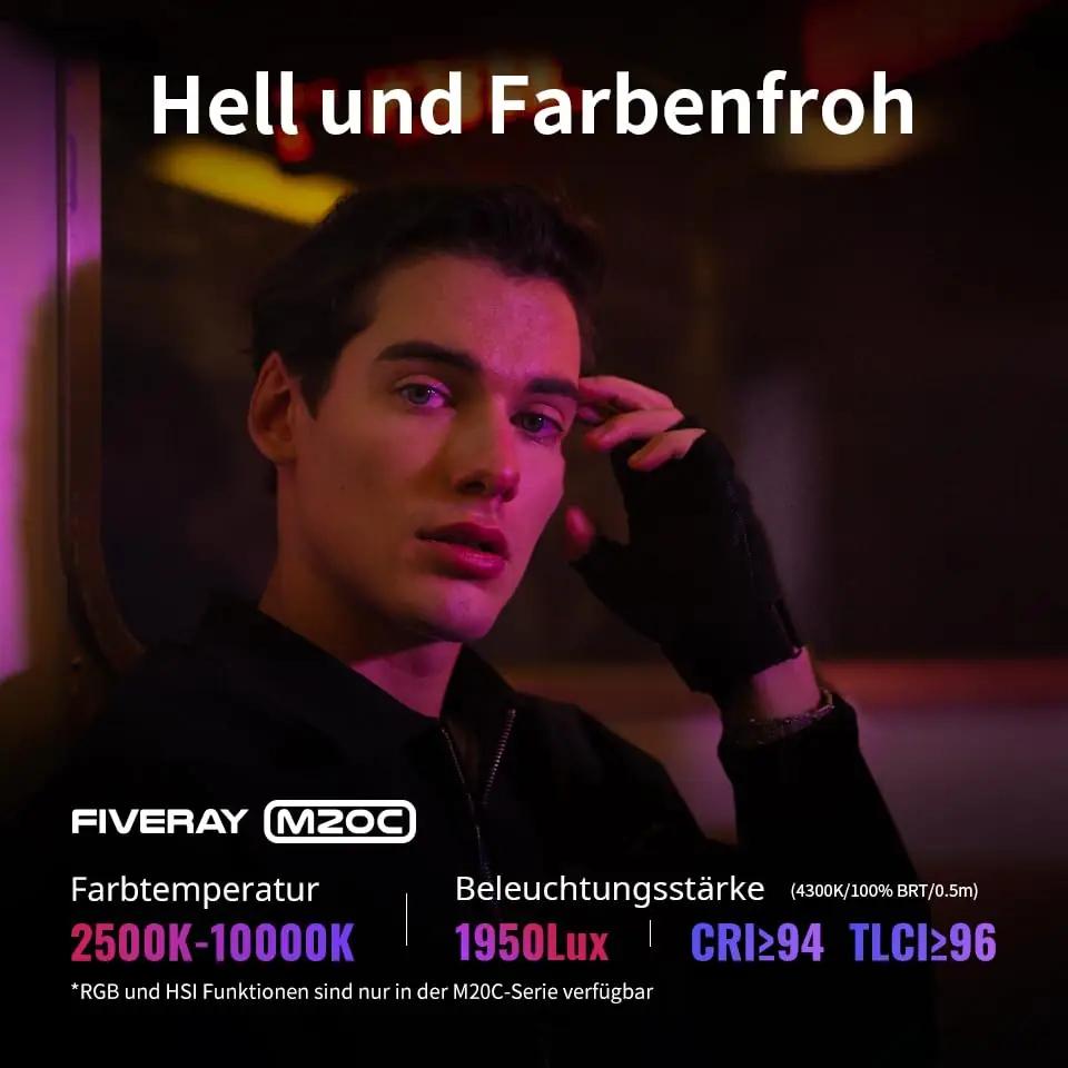ZHIYUN M20C RGB videolamp — kompaktne magnetiline valguslahendus – pakend ja tarvikud