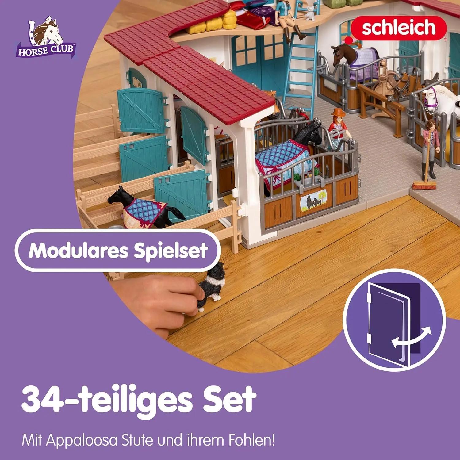 SCHLEICH Hobusetalli mängukomplekt — realistlik plastikust – kasutusnäide