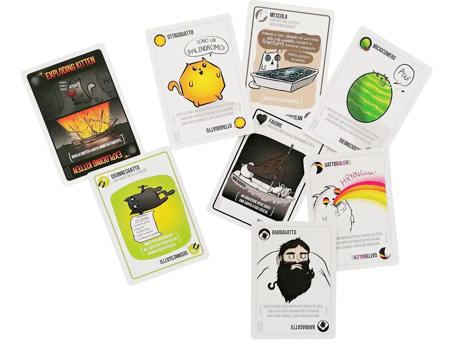 Asmodee lauamäng – Exploding Kittens kaardimäng seltskonnale – pakend ja tarvikud