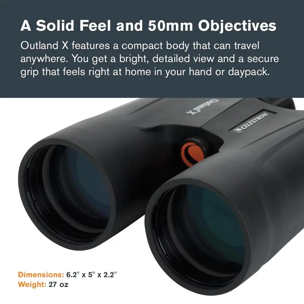 Celestron vastupidavad vaatluskaugendi 10×50 – tugev kummkate – detailne vaade