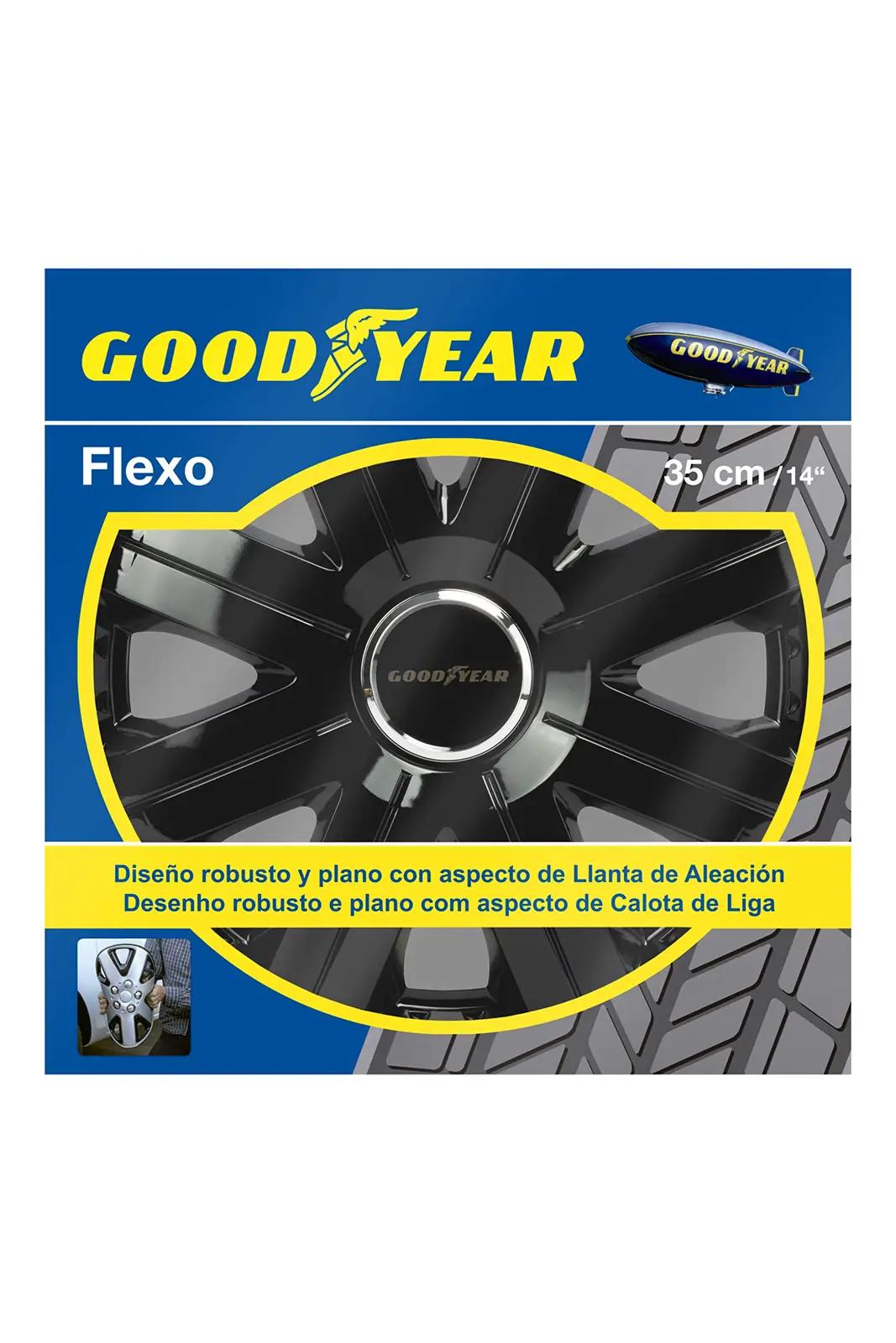 Goodyear 14″ mustad Flexo rattakatted – vastupidav stiil – lisavaade