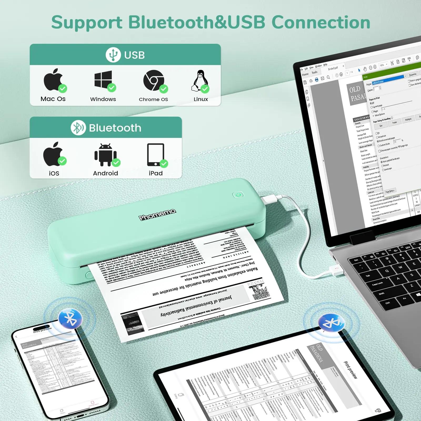 Phomemo kaasaskantav A4 termoprinter — sobib kodu- ja – lisavaade