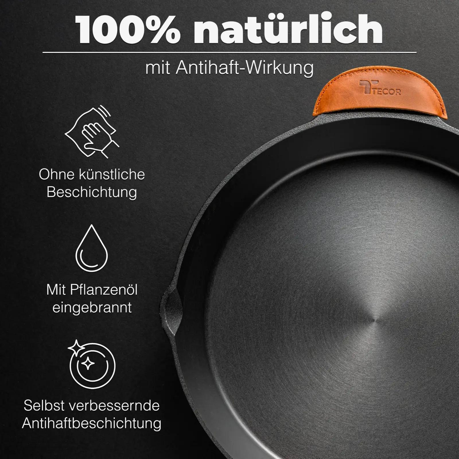 TECOR malmpann 28 cm induktsioonile — vastupidav ja mitmekülgne – pakend ja tarvikud