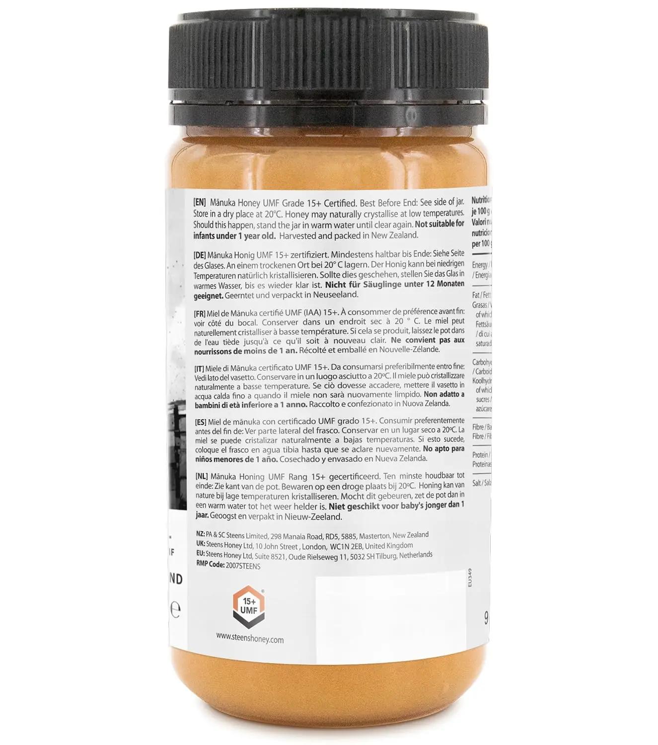 Steens Manuka mesi 500 g – puhas UMF 15+ tervisekasu – pilt 9