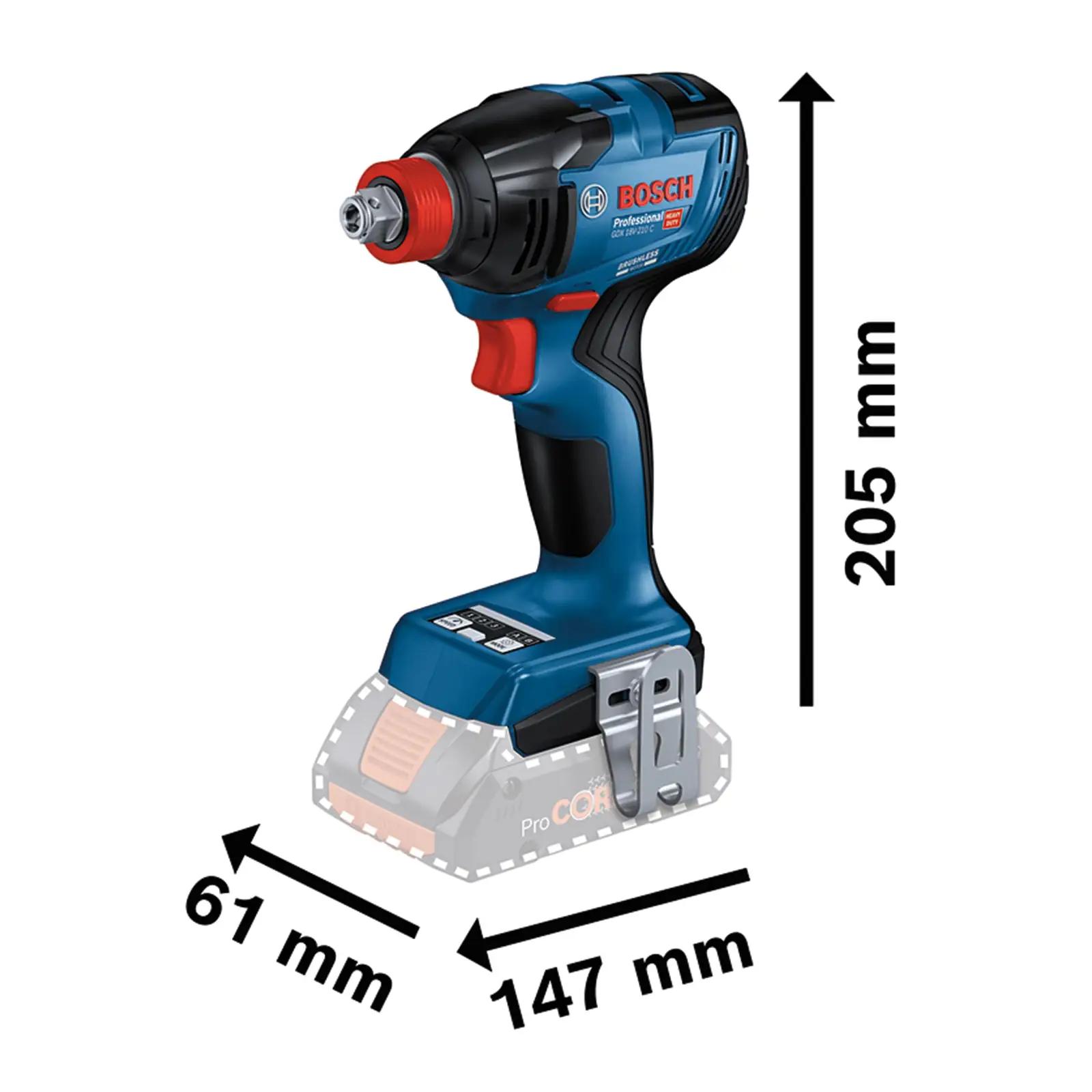 Bosch Professional vastupidav löögipingutaja — tugev 210 Nm – detailne vaade
