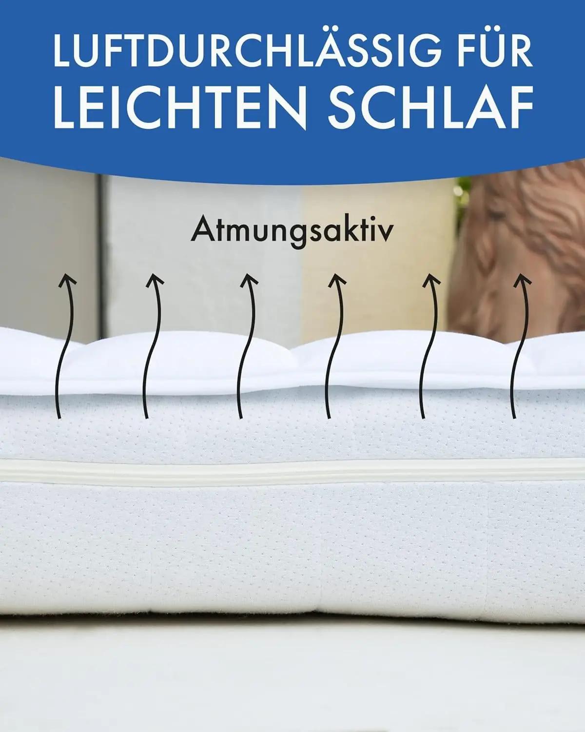 PROCAVE hingav matratsikate 150×200 cm — allergiakaitse – kasutusnäide