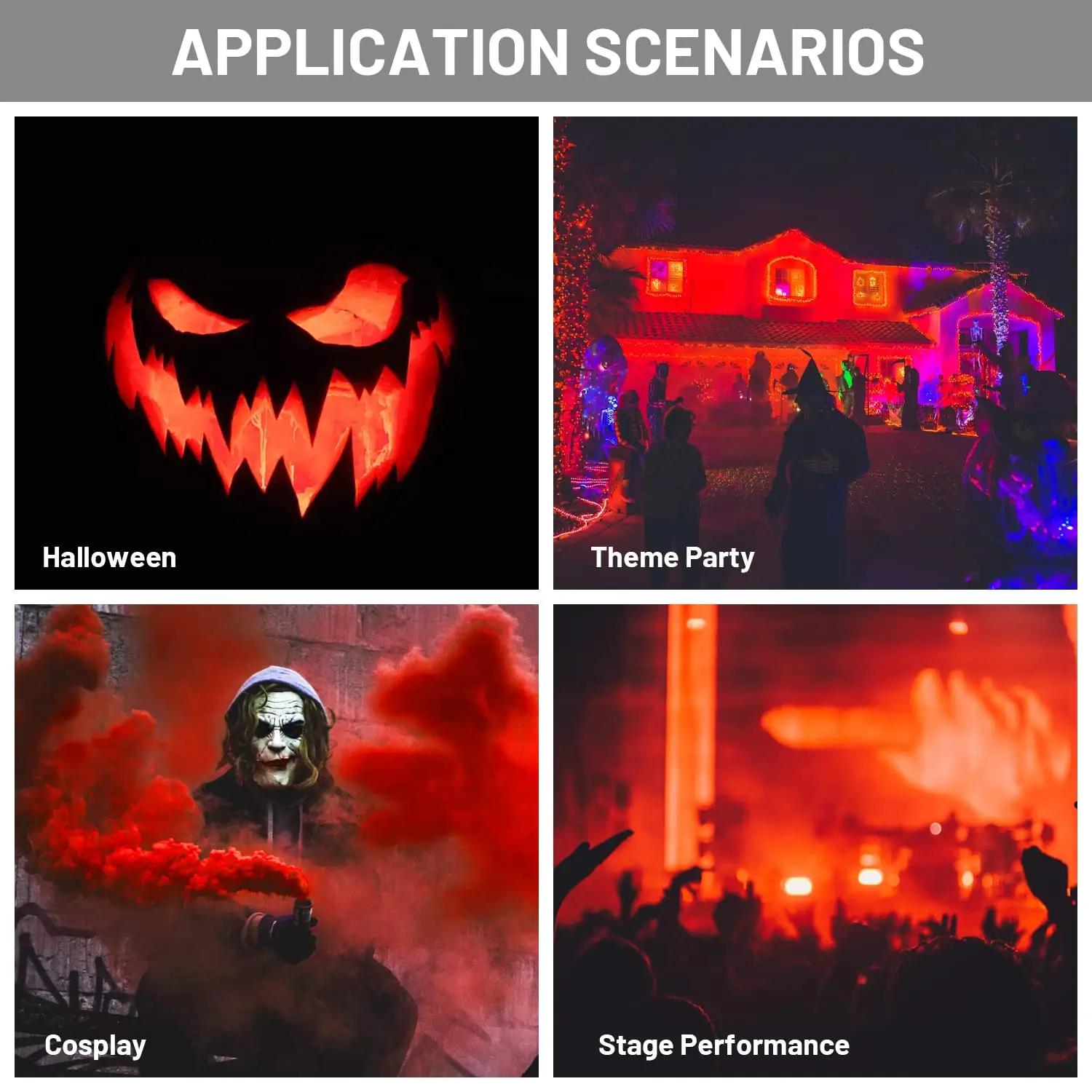 Creepy Party oranž kummist Halloween mask — realistlik peakattega – pakend ja tarvikud