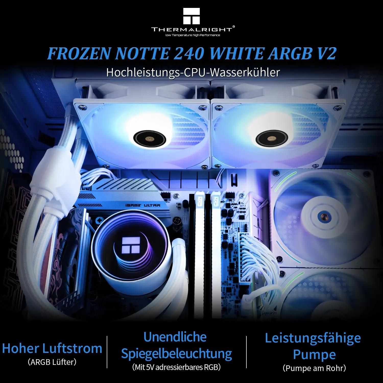 THERMALRIGHT Frozen Notte 240 WHITE ARGB pc-jahutussüsteemid ja ventilaatorid